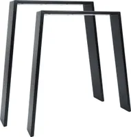 Natural Goods Berlin Möbelkufen CLASSIC, Tischkufen, Tischbeine, Tischgestell, Bankbeine, Schwarz, B55/75xH72 cm, 2 Stück