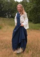 Mittelalter Überkleid, Surcot Andra, dunkelblau - Mittelalterkleid Mittelalterkleid Wikinger LARP Kostüm Größe: S/M