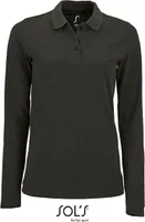 SOLs 02083 | Damen Long-Sleeve Piqué Polo Shirt Perfect - Farbe: Charcoal Melange - Größe: S
