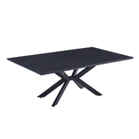 HOME DELUXE Essgruppe Eckig AVENCIA inkl. Sternfuß - 200 x 120 cm Dark Oak 8 Stühle