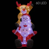 LED-Deko für Außenbereich, Weihnachtsfiguren, 60 LED