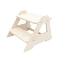 Tritthocker Kinder Holz Hocker Sicher und universell Kinderschemel 2 Stufen Children Step 100%ECO