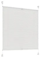 Sonello Plissee Klemmfix ohne Bohren 105cm x 100cm Weiß  Faltrollo Plisseerollo Jalousie für Tür & Fenster Blickdicht Sichtschutz Sonnenschutz Fertifplissee Rollo