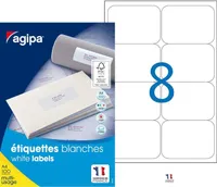 agipa Universal-Etiketten 99,1 x 67,7 mm weiß 800 Etiketten