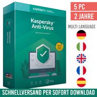 Kaspersky Anti-Virus 2023 | 5 Geräte | 2 Jahre | Sofortdownload