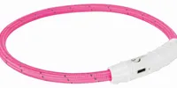 Trixie Flash Leuchtring USB Pink - L-XL
