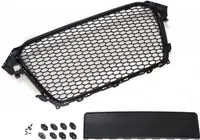 Kühlergrill Sportgrill Waben Schwarz Kennzeichenhalter für Audi A4 S4 RS4 B8 8K