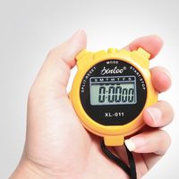 Digital Stoppuhr Sport Timer Uhr Multifunktions Taschenuhr Elektronischer Timer für Trainer Schiedsrichter Gelb