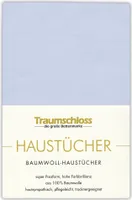 Traumschloss Betttuch Haustuch 150 x 250 cm hellblau aus 100% Baumwolle, ohne Gummizug