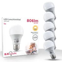 5x LED Leuchtmittel E27 warmweiß 9W Energiespar-Lampen Lampe Glüh-Birne 230V SET
