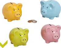 Keramik Sparschwein grün