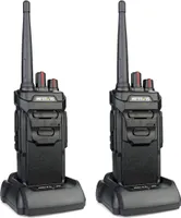 Retevis RT648 Funkgeräte set, Walkie Talkies mit USB Ladestationen, IP67 Wasserdicht, 1200mAh Batterie, Notfallalarm, VOX, Squelch, CTCSS / DCS, für Familienaktivitäten (2 Stück, Schwarz)