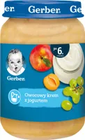 Gerber krem owocowy z jogurtem dla niemowląt 6 miesięcy 190 G