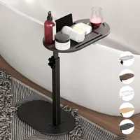 Badewannentablett, Badewannenablage, Wannen-Organizer, höhenverstellbar, freistehender Badewannen-Caddy, für die Meisten Badewannen