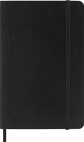 Moleskine 12 Monate Wochen Notizkalender 2026, Pocket/A6, 1 Wo = 1 Seite, rechts linierte Seite, Weicher Einband, Schwarz