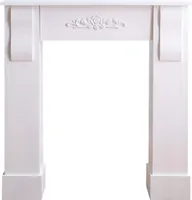 Krbová obestavba Rebecca Mobili 92x93x22,5 cm z bílého Mdf s květinovým dekorem