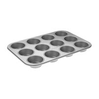 Zenker Muffinform 12er Backblech (Ø 7 cm), für saftige Muffins & Cupcakes, Muffinblech, eckig & antihaft-beschichtet, Maße: 38,5 x 26,5 x 3 cm