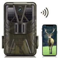 WiFi Wildkamera 4K 36MP BT App Control Jagdkamera Outdoor Wildkamera mit 65ft Nachtsicht 120¡ã Erkennung IP65 wasserdicht fuer Wildlife Scouting Monitoring