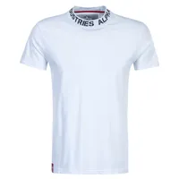 Herren T-Shirt Neck Print White