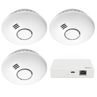 Alecto SMART-SMOKE10 SET 3 - Starterset Smart Zigbee Verbindungsstück mit 3 Smart Zigbee Rauchmeldern