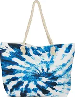 styleBREAKER Damen XXL Strandtasche mit Batik Wirbel Muster Print, Reißverschluss, Schultertasche, Shopper 02012344
