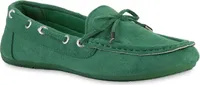 VAN HILL Damen Mokassins Slippers Bequeme Schleifen Profil-Sohle Schuhe 840893, Farbe: Grün, Größe: 37