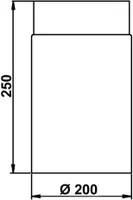 Ofenrohr / Rauchrohr Stahlblech Senotherm schwarz Ø200mm Länge 250mm