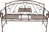 Gartenbank Schmiedeseisen ausklapp Tisch Bank Metall Metallbank Parkbank Garten farbe braun