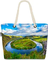 VOID Moselschleife Strandtasche Shopper 58x38x16cm 23L XXL Einkaufstasche Tasche Reisetasche Beach Bag