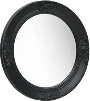 The Living Store Wandspiegel im Barock-Stil 50 cm Schwarz