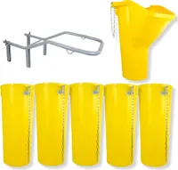 Profi Bauschuttrutsche Schuttrutsche Schuttrutschen Schuttrohr SET (7-tlg 6 m)