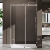 doporro Duschkabine Schiebetür Dusche Eckdusche 80x120x195cm Duschabtrennung mit Schiebetür ESG-Sicherheitsglas Klarglas 4-Punktbefestigung inkl. beidseitiger Easy-Clean-Beschichtung Ravenna17-2