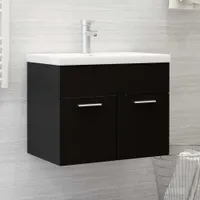 vidaXL Skříňka pod umyvadlo černá 60x38,5x46 cm Dřevěný materiál