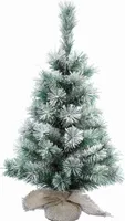 Tannenbaum künstlich im Jutesack 45cm Grün / Weiß