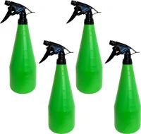 4er Set Pflanzen Sprühflasche 1 Liter Pflanzensprüher Kunststoff Handsprüher Grün Desinfektionssprüher Zerstäuber