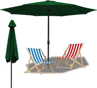 SWANEW 2.7m Sonnenschirm UV40+ Neigbar Sonnenschutz Gartenschirm Strandschirm，Grün