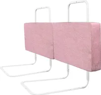 LZQ 2X Bed Rail, vertikálna zdvíhacia posteľná lišta, 60 cm nastaviteľná výška s 5 otvormi, vypadávajúca posteľná lišta pre rodinnú posteľ a detskú postieľku (120 cm, čerešňová ružová)