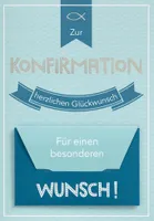 Konfirmation  Geldkarte  Glückwunschkarte im Format 115 x 17cm mit Ums