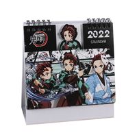 2022 Anime Demon Slayer Kalender Tischkalender Zeitplan Planer Kalender Schreibtischkalender