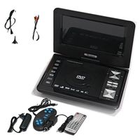 Mobiler DVD-Player, ultradünnes Design, TV/FM/USB/Spiel-Funktion, Schwarz