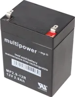 MultiPower MP2,9-12R Blei Akku mit Faston 4,8 mm 12V, 2900mAh