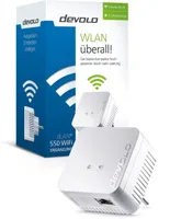 devolo 9622 dLAN 550 WiFi Powerline (500 Mbit/s Internet über die Steckdose, 300 Mbit/s über WLAN)