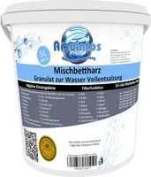 Mischbettharz Pure Resin PMB 101-3 5 Liter Vollentsalzungsharz - Filtergranulat zur Wasservollentsalzung und Herstellung von VE Wasser 5 Liter (Eimer)