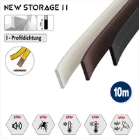 Fensterdichtung Türdichtung selbstklebend I P E D Profil Dichtung EPDM Gummi I-Profil 9x3 10m braun