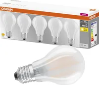 OSRAM LED-lampa BASE CLAS A, E27, EEK: E, 7W, 806 lm, 2700 K, 5 Stk. matná