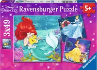 3 x 49 Teile Ravensburger Kinder Puzzle Disney Prinzessinnen Abenteuer 09350