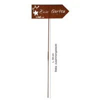 UNUS® Gartenschild Zum Garten Roststecker Gartenstecker Rostoptik Schild