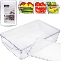 Orion Kühlschrankschublade Kühlschrank-Aufbewahrungsbehälter Kühlschrankorganizer mit Deckel 32,5x20x7,5 cm