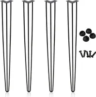Lospitch 4x 72cm Hairpin Legs Tischbeine Haarnadelbeine Tischgestell DIY Tischkufen Esstisch