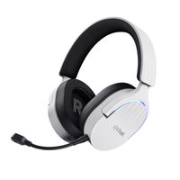 Trust Gaming GXT 491W Fayzo Gaming Headset Bluetooth + 2.4 GHz, 7.1 Surround Sound, 22H Akkulaufzeit, 35% Recyclingkunststoff RGB Over-Ear Kopfhörer Kabellos Bluetooth PC PS5 PS4 Switch - Weiß